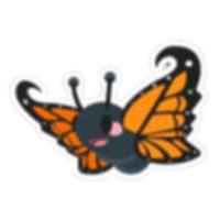 Orange Butterfly Sticker  - Rare from Pets Plus Sticker Pack